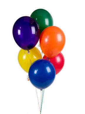 Bunch of colorful helium balloons